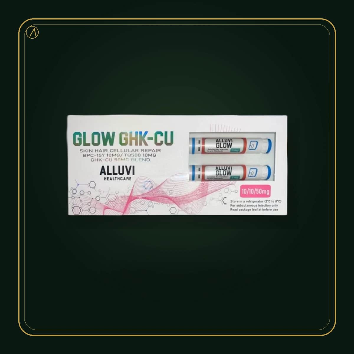 Peptídeos · Glow GHK-CU · produto Levita em embalagem premium