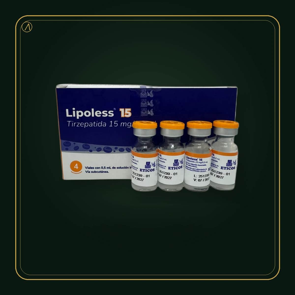 Tirzepatida · LIPOLESS X4 · produto Levita em embalagem premium
