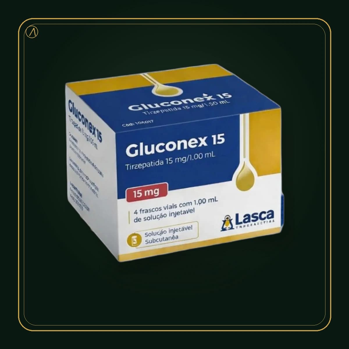 Tirzepatida · Gluconex · produto Levita em embalagem premium