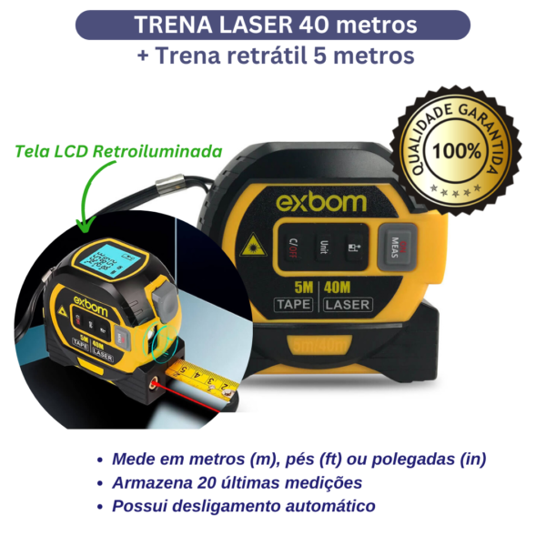 Trena laser 40m- M-3483