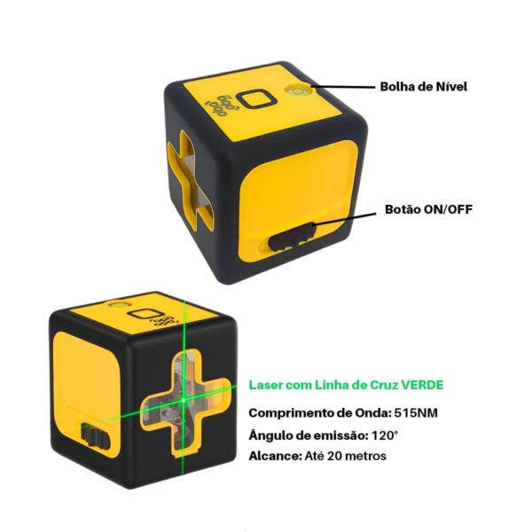 Mini Nível Laser 20m [2 Linhas] _OOM-FE002_02