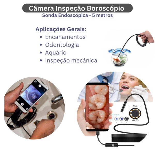 Câmera de Inspeção endoscópica-Boroscópio 5 metros_NKJ-5M_02